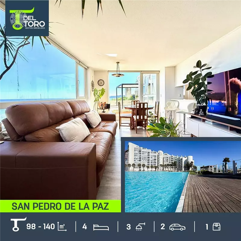 Departamento en venta de 4 dorm. en San Pedro de la Paz