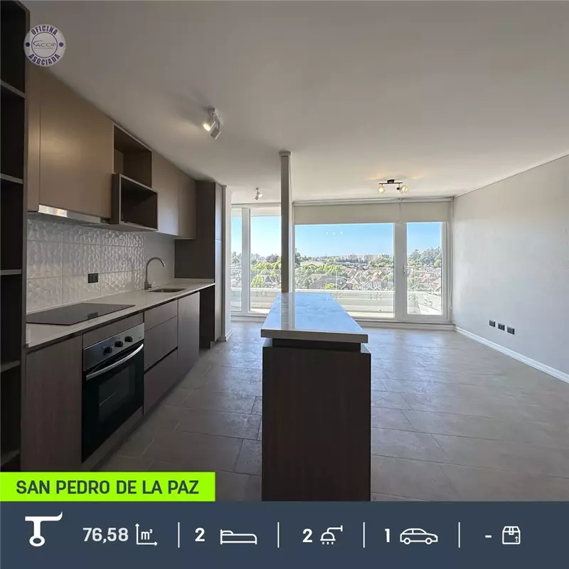 Arriendo en Plaza Los Canelos 2D, 2B, 1Estac. 